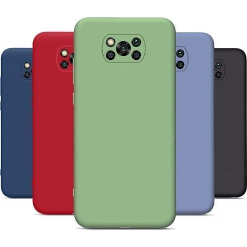 PocoX3 NFC Case Liquid Silicone Phone Cover For Xiaomi Poco X3 NFC Case Xiomi Poko Poxo Little Pocophone X 3 3X Shockproof Coque