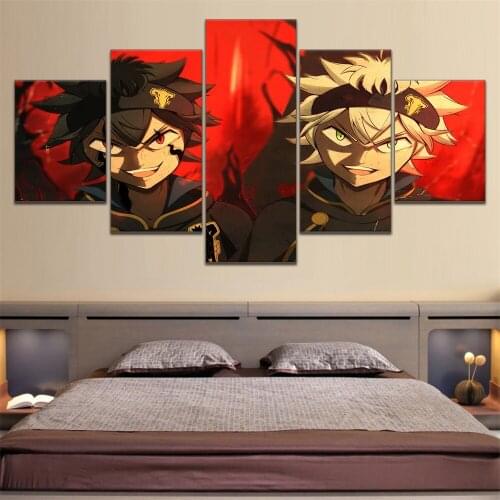 Black Clover Figure Asta Poster Japanese Anime Home Decor Painting Posters Wall Decor Home Room Wall Stickers Art Painting