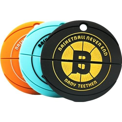 Football Baby Teether BPA Free Food Grade Silicone Newborn Chewing Pacifier Chain Accessories Tooth Gift