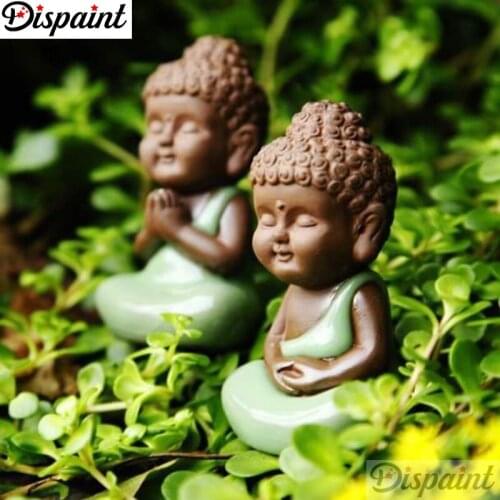 Dispaint 5D Diamond Pattern Rhinestone Needlework Diy Diamond Painting Cross Stitch "Religious Buddha" Diamond Embroidery A27707