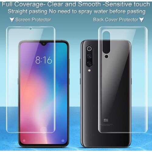 IMAK Hydrogel For Xiaomi MI9 M9 CC9 MI9 Lite Screen Protector Full Coverage Rear Front Back Soft Transparent Protective Film