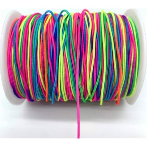 5yards/Lot 1mm Rainbow Round Elastic Ribbon Sewing Elastic Band Fiat Rubber Band Waist Band Stretch Elastic Rope Elastic Ribbon