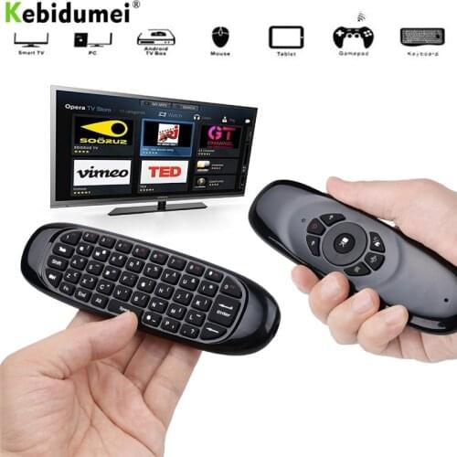 Kebidumei 2.4GHz Wireless Keyboard Air Mouse Remote Control Russian English Rechargeable Handheld for Gaming Smart TV BOX PC