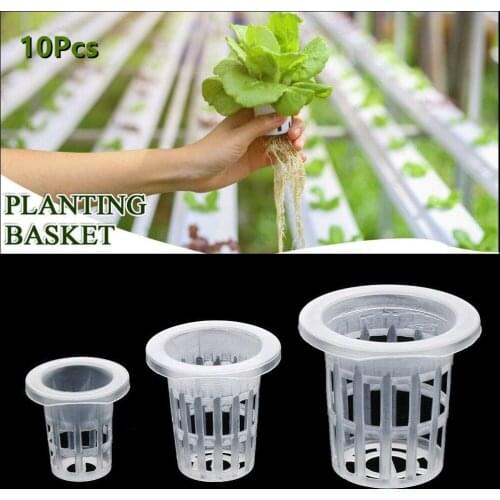 10pcs 83*66mm Soilless Cultivation Root Control and Planting Basket for Hydroponics Net Basket for Vegetable Growing on Balcony