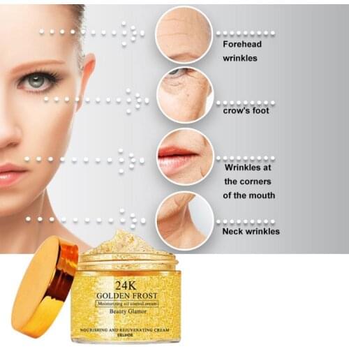 24K Gold Face Cream Anti Wrinkle Brightening Collagen Anti-Aging Whitening Bringhting Moisturizing Oil Contral Face Care TSLM1