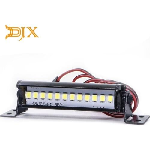 Metal 44 LED Super Bright LED Light Bar White Roof Lamp Spotlights for RC 1:10 Axial D90 SCX10 RC4WD TAMIYA CC01 RC Rock Crawler
