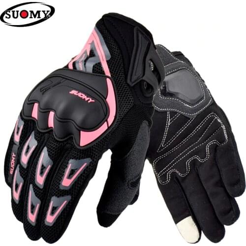 SUOMY Summer Breathable Motorcycle gloves Women Men Racing gloves Motorbike Motocross Riding Gloves Touchscreen Gloves Guante