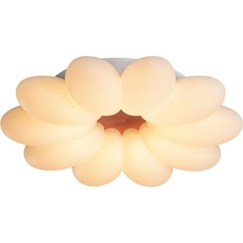 Cartoon flower lampshade ceiling lights childrens study reading lamp modern bedroom girl cloud led lamp Nordic ceiling lamps