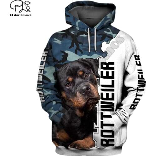 Mens Funny Rottweiler dog 3d print New hoodies autumn long sleeve Sweatshirts women pullover tracksuit hoody spring outwear