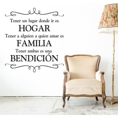 Wall Sticker Tener Un Lugar Donde Ir Es Hogar Spanish Quotes Decals Wallpaper Vinyl Bedroom Livingroom Mural Decor Poster RU2344