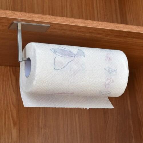 Nail-free Wall Mount 304 Stainless Steel Paper Towel Rack Drawing Roll Paper Holder