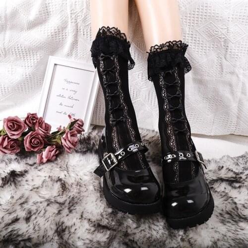 Gothic Lolita Japanese JK Uniform Socks Student Cosplay Pile Slouch Socks Lolita Cosplay Accessories