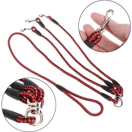 2021 New Triple Dogs Leash Coupler Lead With Nylon Soft Handle For Walking 3 Dogs Outside