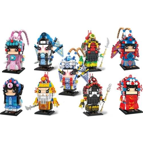 Newly launched in 2020, the Romance of the Three Kingdoms series Brickheadz building blocks childrens toys for gifts