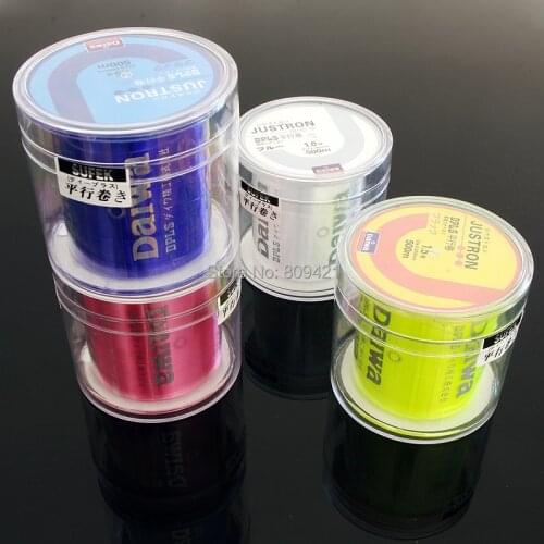 Whole Sale 30pcs/lot For Daiwa JUSTRON DPLS Superpower Nylon Fishing Line 500m Jigging Bottom Color Sport