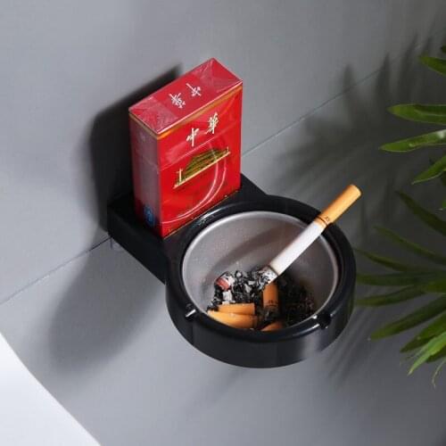 Hanging Cigarette Storage Rack Bathroom Wall Mounted Stainless Steel Ashtray Toilet Storage Cup Cigarette Tool Box Boyfriend