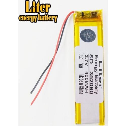 Polymer 352060 400mah Bluetooth audio visual doorbell device Haircut mosquito lithium battery factory direct supply