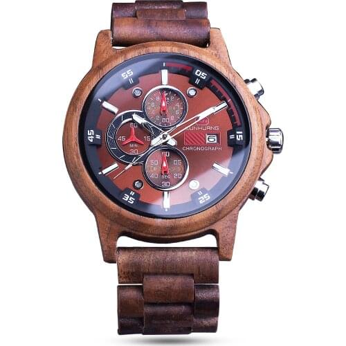 Casual Wooden Watches Men Watch Date Display Woody Band Bangle Reloj Hombre 2019 Quartz Male Hours Top Souvenir Gifts Timepieces