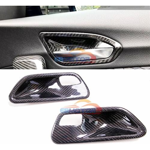 Real Carbon Fiber Door Handle Trims 1pair for BMW F30 M3 F80 F82 M4 B538