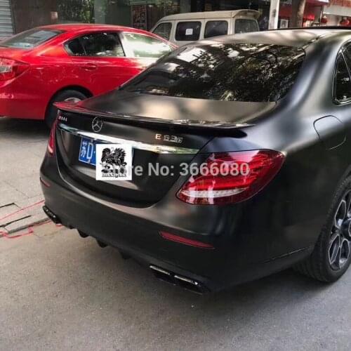SHCHCG For Mercedes-Benz W213 E Class 4-Door Sedan E200 E220 E250 E300 2016-2018 Carbon Fiber Rear Lip Spoiler Trunk Boot Wing