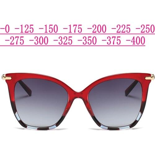 Sexy Women Cat Myopia Sunglasses Diopter SPH -3.5 -4 -4.5 -5 -5.5 -6.0 Women Drive Polorized Prescription Sun Glasses UV400 NX