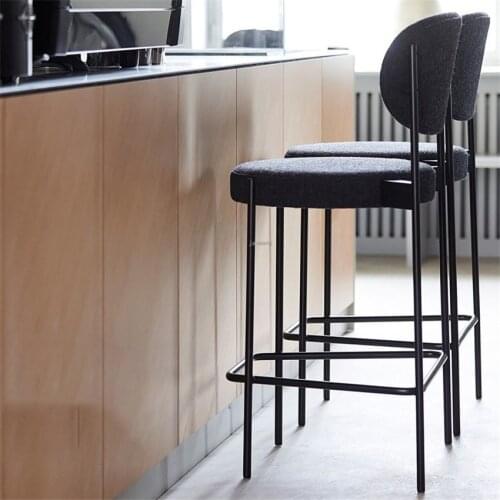 Modern Nordic Bar Chairs Stool Iron Industrial Stool Kitchen Chair Livingroom Lounge Chair Minimalist American Style Customized
