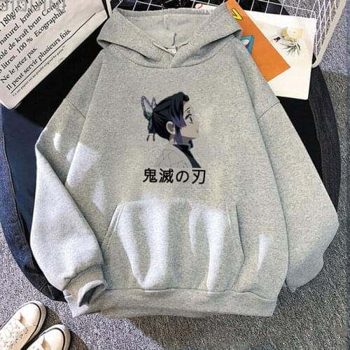 Kawaii Anime Demon Slayer Printing Hoodies Men Women Sweatshirts Pullover Long Sleeves Oversized Hip Hop Tracksuits Regular Tops