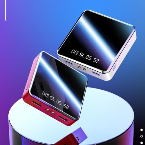 6000mAh Mini Power Bank LED Digital Display Dual USB Power Bank With Flashlight Smart Battery Power bank for mobile Phone