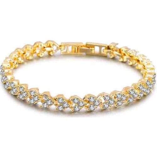 New Fashion Roman Style Woman Bracelet Wristband Crystal Bracelets Gifts Jewelry Accessories Fantastic Wristlet Trinket Pendant