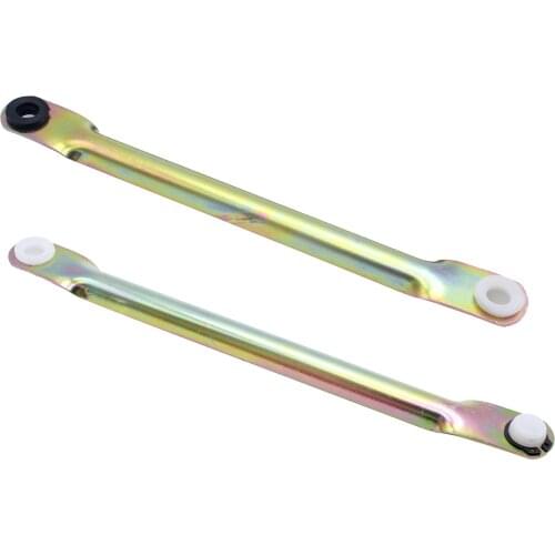 2Pcs Steel Wiper Motor Linkage Push Rod Assembly Replacement Compatible for Kangoo 2008-2019 Gold Durable