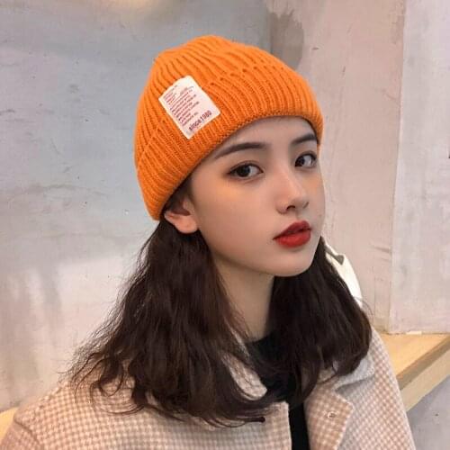 2021 Winter Beanie Hats for Women Girls Warm Autumn Hat Knitted winter Casual Unisex Ladies Warm Bonnet Caps Korean Trendy Hat
