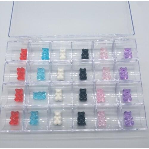 24pcs /Box Nail Art Decoration Dmagnetic Pompoms for Nails Art Design Mini Pom Poms Mink Fur Ball Magnetic Bear Nail Decoration