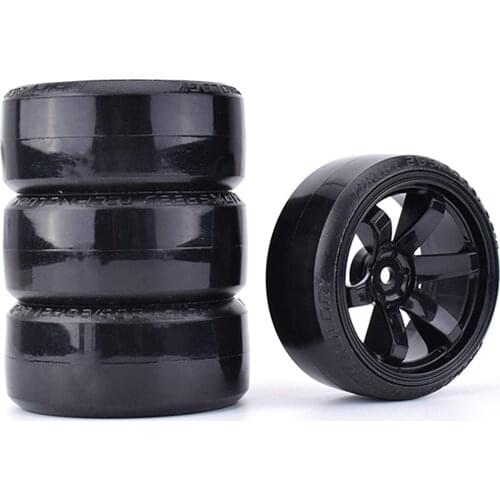 4Pcs AUSTAR Drift Car Tire Wheel Rim Hard Wheel Tyre for 1/10 HSP Tamiya HPI Kyosho On-road Drifting RC Car