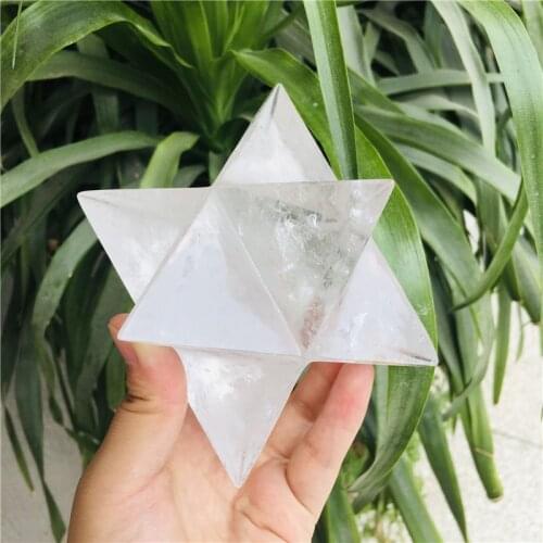 500g natural clear crystal Merkabah Pendulum Crystal Stones Merkaba Stars Pendant Jewelry Necklace Healing Energy Minerals
