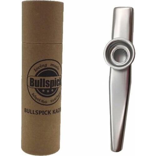 5Pieces Plated Metal Kazoo Mouth Flute Silver with Package Box Musical Instruments