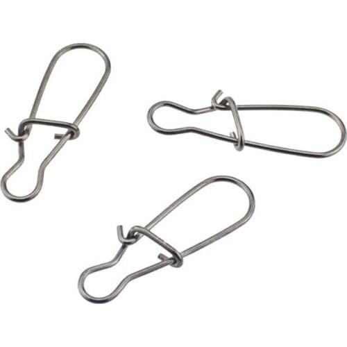 100pcs Nice Fast lock Snap Fishing Barrel Swivel safety snap Swivel Snap 0#-8# fishing swivels