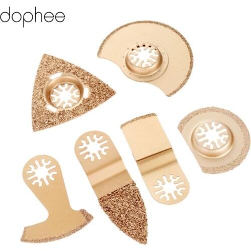 6Pcs Oscillating Multitool Carbide Segment Saw Blade for Dremel Multimaster Bosch Tools Renovator Power Tool Wood Metal Cutting