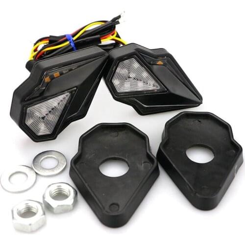 Pair Motorcycle Accessories Flowing Turn Light Diamond Two Color LED Corner Light Signal Light For BMW F800GS R1200GS F650