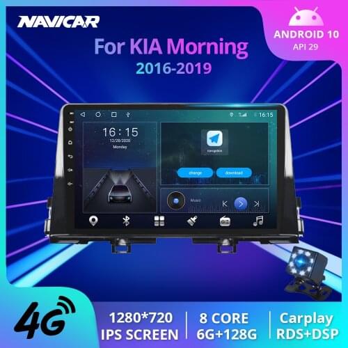 2Din Android10.0 Car Radio For KIA PICANTO Morning 2016-2019 GPS Navigation Stereo Receiver Auto Radio Car Video NO 2DIN DVD IGO