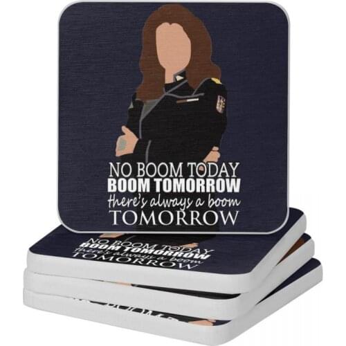 Boom Tomorrow Diatomaceous Earth Square Round Coaster Multifunction Cup Bonsai Mat Soap Toothbrush Pad Diameter 10cm