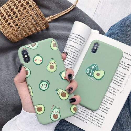 Cute Fashion health Avocado pattern Case For OPPO F7 A3S A12 A57 A39 A59 F9 A83 F11 A5 A9 A31 thick TPU Soft mobile phone case