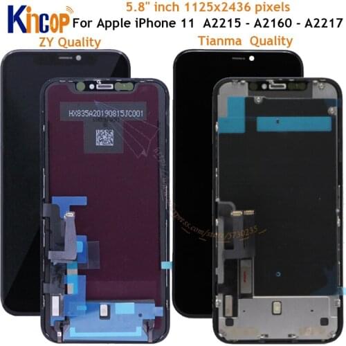 For iPhone 11 LCD Display ZY OLED Touch Screen Digitizer Assembly Replacement For iPhone 11 A2221 A2111 A2223 LCD tianma Display