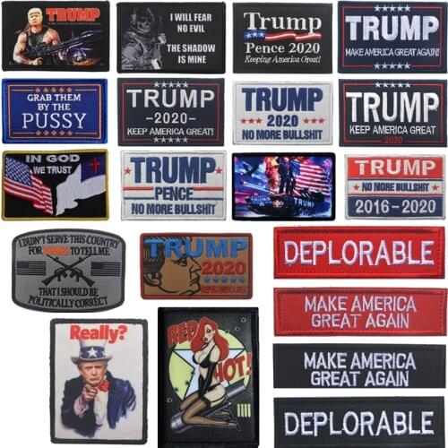 Donald Trump Embroidery Badge Patch Emblem Tactical Armbands Clothes Accessories Make America Great Again Patches