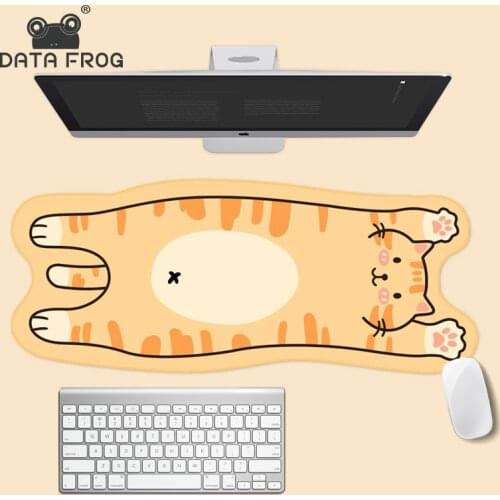 DATA FROG Large Cute Kawaii Mouse Pad Notebook Desk Mat Desktop Rubber Pad Gamer Gaming Mat For PC Laptop Gaming accessories