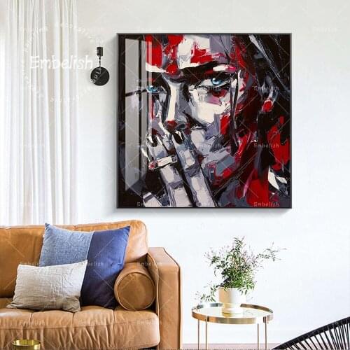 Francoise Nielly Knife Oil Painting HD Print On Canvas Home Decor Figure Wall Pictures Colorful Face Portrait Artworks