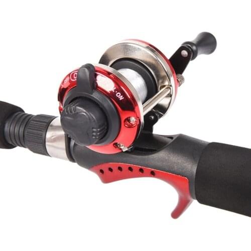 Baitcasting Ice Fishing Reel Mini Metal Bait Casting Spinning Boat Fishing Wheel Roller Coil with 50m/164.04ft Line Wire