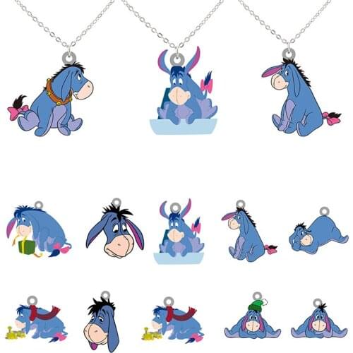 Disney Creative Design Il Funny Shape Pattern Pendant Epoxy Resin Necklace Cartoon Anime Jewelry