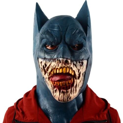 Bruce Wayne Mask Adults Fancy Dress Superhero Theme Costume Party Movie Cosplay Latex Zombie Masks