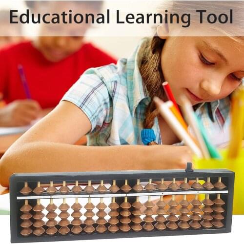 Digit Standard Abacu 17 Column 10.2 Inch Math Abacus Calculating Tool Puzzle Calculat Bead Educational Toys For Kids Montessori