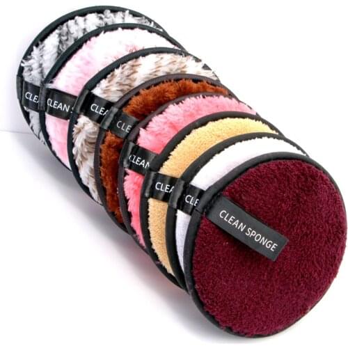 Reusable Makeup Remover Pads Wipes 3pcs Microfiber Make Up Removal Pad Sponge Cleaning Remover Tool